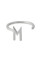 Strieborný pozlátený prsteň Design Letters