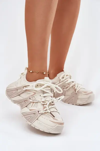 Boto Tenisky Sportovní Boty Dámské Béžové Tonelli