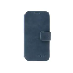 Kožené pouzdro typu kniha FIXED ProFit pro Apple iPhone 15 Plus, modrá