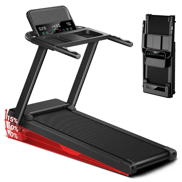 ROBORE P8 Foldable Treadmill 14KM/H 12 Built-in Programs with Heart Rate Sensor Dual Cushion System 136kg Weight Capacity