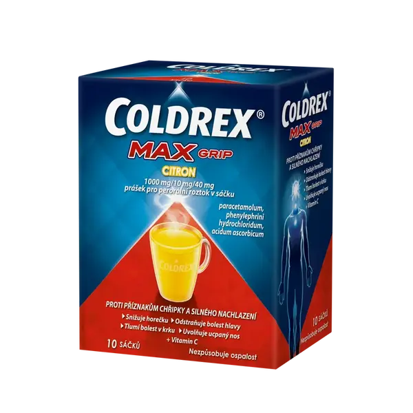 COLDREX MAXGrip Citron por.plv.sol.scc.10