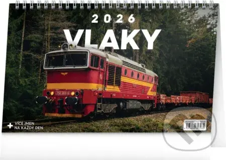 NOTIQUE Stolní kalendář Vlaky 2026