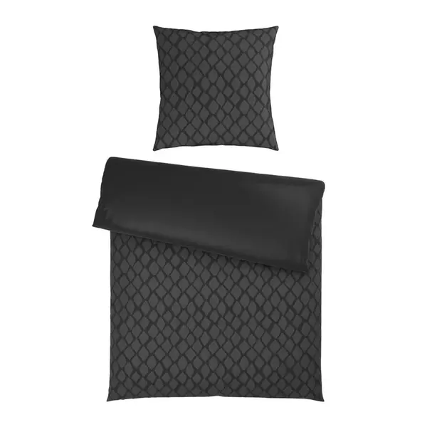 Dieter Knoll OBOUSTRANNÉ POVLEČENÍ, satén, antracitová, 155/220 cm