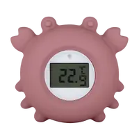 PETITE&MARS Teploměr silikonový digitální do vody Crab Caleb Dusty Rose 0m+