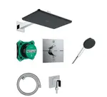 Hansgrohe Raindance Alive Q - Sprchový set s termostatom pod omietku, s telesom, 21x34 cm, 3 prúdy, chróm 24620000