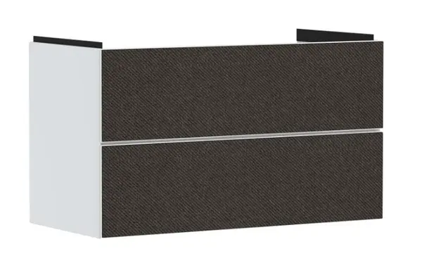 Hansgrohe Xevolos E - Umývadlová skrinka, 98x58x48 cm, 2 zásuvky, matná biela/textilná tmavá sivá 54181660