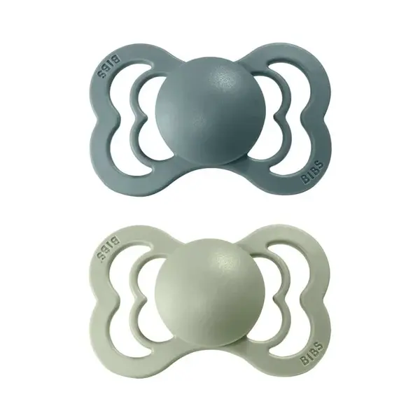 BIBS Supreme symetrické cumlíky zo silikónu 2ks - veľkosť 2 - Island Sea / Sage