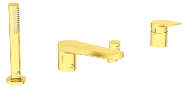 Ideal Standard La Dolce Vita - Baterie na okraj vany, 4-otvorová instalace, kartáčované zlato BD671A2