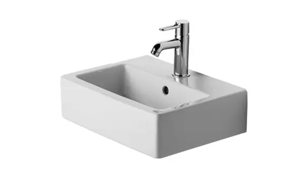 Duravit Vero - Umývátko 45x35 cm, s přepadem, s otvorem pro baterii, bílá 0704450000