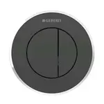 Geberit Splachovací systémy - Oddálené ovládání typ 10, pneumatické, pro 2 množství splachování, černá/lesklý chrom 116.055.KM.1