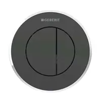 Geberit Splachovací systémy - Oddálené ovládání typ 10, pneumatické, pro 2 množství splachování, černá/lesklý chrom 116.055.KM.1