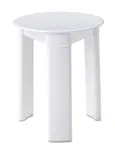 Aqualine Doplňky - Koupelnová stolička Trio, průměr 33x40 cm, bílá 2072