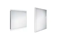 Nimco Zrcadla - Zrcadlo s LED osvětlením, 80x70 cm, hliník ZP 12003
