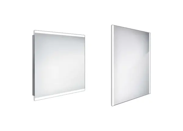Nimco Zrcadla - Zrcadlo s LED osvětlením, 80x70 cm, hliník ZP 12003