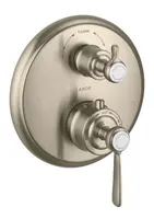 Axor Montreux - Termostatická baterie pod omítku s uzavíracím a přepínacím ventilem, kartáčovaný nikl 16821820