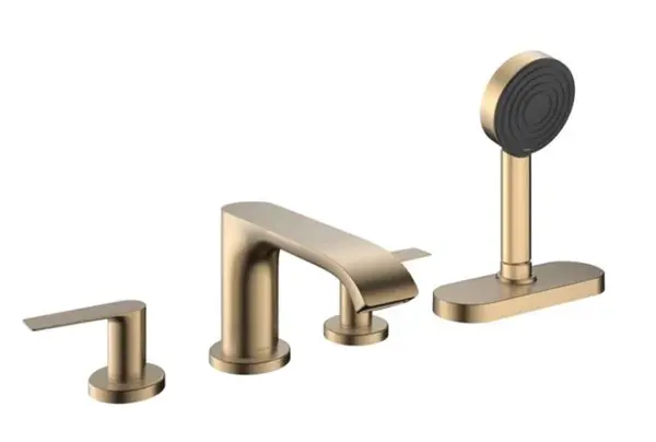 Hansgrohe Vivenis - Baterie na okraj vany, 4-otvorová instalace, sBox, kartáčovaný bronz 75444140