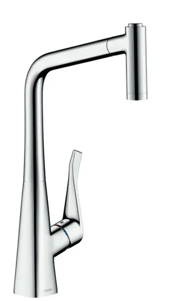 Hansgrohe M71 - Dřezová baterie Metris s výsuvnou sprškou, EcoSmart, chrom 14780000
