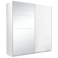 MID.YOU ŠATNÍ SKŘÍŇ S POSUVNÝMI DVEŘM, bílá, 200/210/62 cm