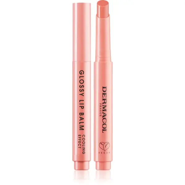 Dermacol Beauty Stick Glossy Lip Balm pečující lesk na rty s chladivým účinkem vůně 03 Peach 2.2 g