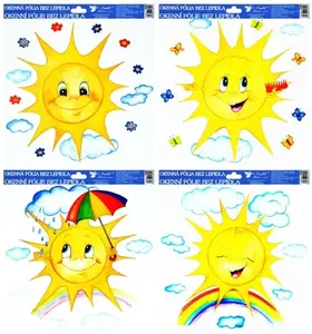 Okenní fólie - Ručně malovaná sluníčka