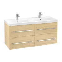 Villeroy & Boch Avento - Umývadlová skrinka, 118x51x45 cm, 4 zásuvky, Nordic Oak A89300VJ