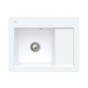 Villeroy & Boch Subway 45 - Keramický dřez 65x51 cm, CeramicPlus, Stone White 331201RW