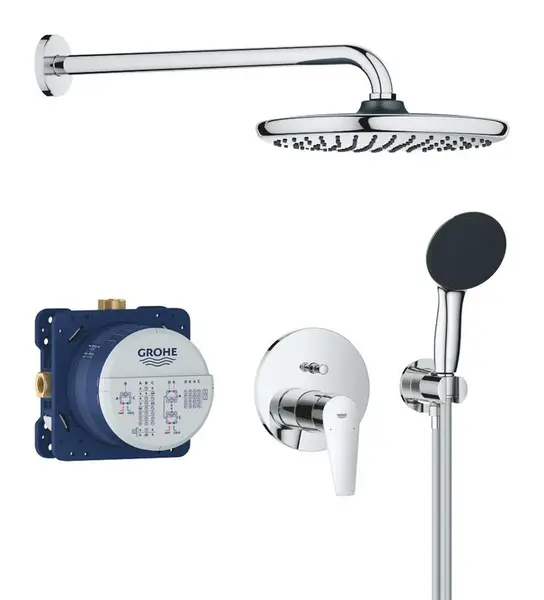 Grohe Start Edge - Sprchový set pod omítku, průměr 25 cm, 2 proudy, chrom 25293000