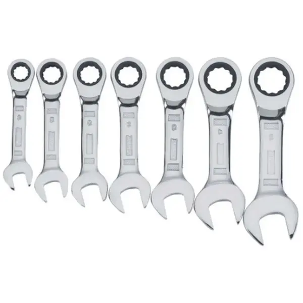 DeWALT Nářadí - 7dílná sada krátkých kombinovaných ráčnových klíčů DWMT19261-0