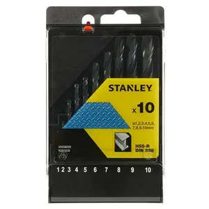 Stanley Příslušenství - 10dílná sada vrtáků do kovu STA56030-QZ