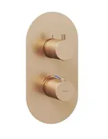 Ravak Espirit - Termostatická batéria pod omietku, na 3 spotrebiče, kefované ružové zlato X070363