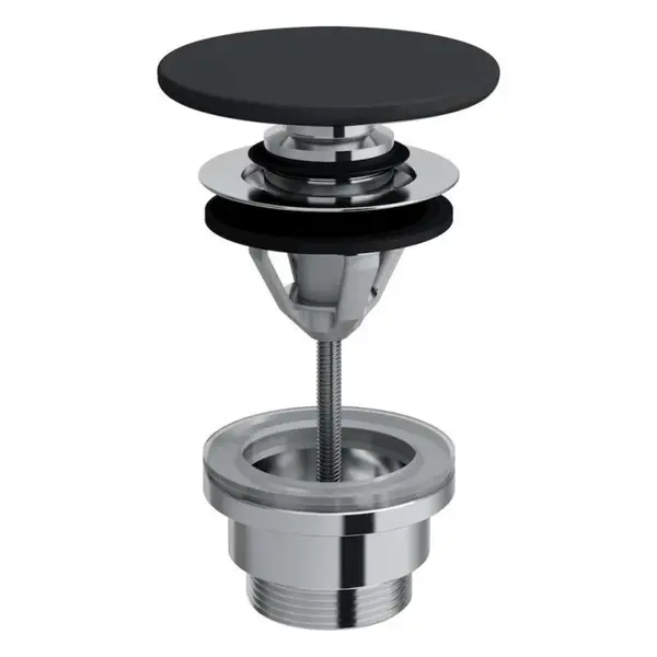 Laufen Odtokové soupravy - Uzavíratelná výpusť, Click-clack, černá H8981920200001