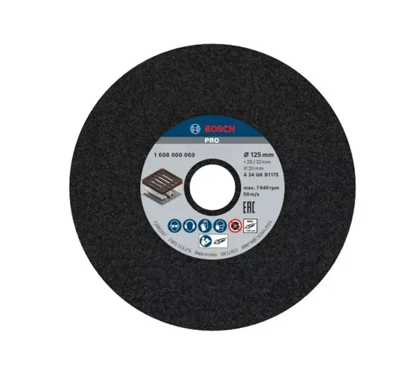 Bosch Příslušenství - Brusný kotouč na kov P24, 125x26x20 mm 1608600069