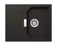 SCHOCK Manhattan - Granitový drez, 64x51 cm, s ovládaním odtoku, Ónyx MAND100XSUGON