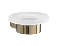 Sapho Gedy Pirenei - Mydlovnička s držiakom, zlatá/sklo satin PI1187
