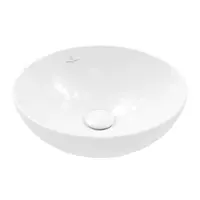 Villeroy & Boch Loop&Friends - Umývadlo na dosku, priemer 38 cm, s prepadom, alpská biela 4A450001