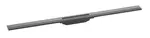 Hansgrohe RainDrain Flex - Lineárny sprchový žľab s roštom 1000 z nehrdzavejúcej ocele, do priestoru, skrátiteľný, kefovaný čierny chróm 56046340