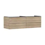 Hansgrohe Xelu Q - Umývadlová skrinka, 50x156x55 cm, 4 zásuvky, prírodný dub/chróm 54092000