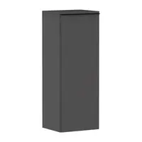 Hansgrohe Xelu Q - Bočná skrinka 40x107x35 cm, 1 dvierka, pánty vľavo, matná sivá/matná čierna 54128670