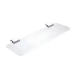 Nimco Kibo - Polička s frézovanými otvormi, dĺžka 40 cm, matný plexiglass/chróm Ki X340-26