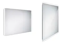 Nimco Zrcadla - Zrcadlo s LED osvětlením, 100x70 cm, hliník ZP 17004