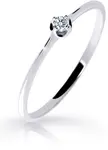 Cutie Diamonds Jemný prsteň z bieleho zlata s briliantom DZ6729-2931-00-X-2 58 mm