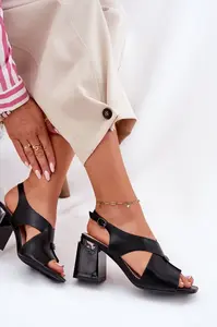 Elegantní Dámské Sandály Na Podpatku Vinceza