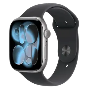 APPLE Watch 11 GPS + Cellular 42mm vesmírně šedý hliník - černý sportovní řemínek - S/M