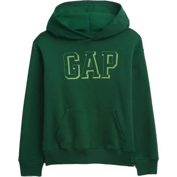 GAP V-FRCH LOGO PO - DROPSHADOW Chlapčenská mikina, tmavo zelená, veľkosť