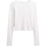 GAP V-JPN LS RIB TEE Dámske crop tričko, biela, veľkosť