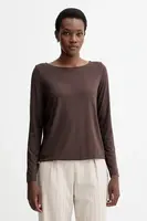 Tričko s dlouhým rukávem Marc O'Polo hnědá barva, 511205252697