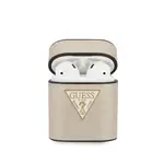 Guess Saffiano pouzdro GUACA2VSATMLLG pro Airpods 1/2 beige