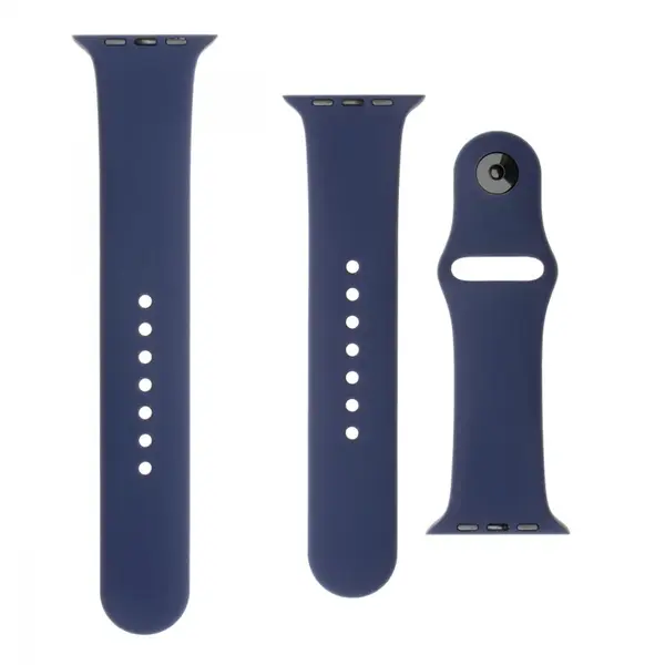 Set silikonových řemínků FIXED Silicone Strap pro Apple Watch 42 mm/44 mm, modrá
