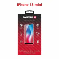 Tvrzené sklo Swissten Full Glue, Color Frame, Case Friendly pro Apple iPhone 13 Mini, černá