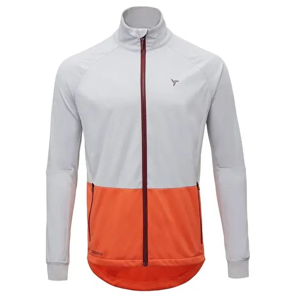 Pánská lehká membránová bunda silvini natisone světle šedá/oranžová m